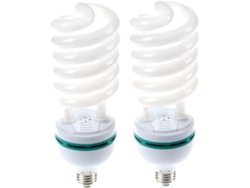 2 Bombillas E27 De 105 W (equivalente A 525 W) De Luz Diurna De 5500 K Para Fotografía, Compatibles Con Lámparas Fluorescentes Compactas (cfl).
