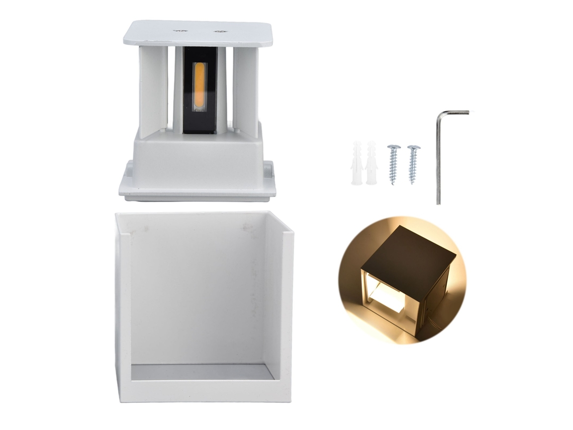 Lámpara de pared LED ajustable 2026, 3,9 pulgadas, 7 W, 85 V, 265 V, económica y ecológica, de aluminio, para interiores y exteriores.