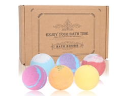 6 bombas de baño exfoliantes con aceites esenciales para la limpieza corporal.