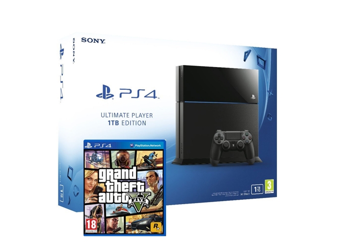 Consola PS4 1 TB + Juego PS4 GTA V