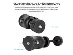 Cabeza De Bola Panorámica Para Trípode Con Clip Para Teléfono, 360° Rotatoria, Carga 10kg, Compatible Con Cámara Dslr, Trípode, Luz Led, Palo Selfie