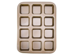 12 Tipos de Hornos para Mini Brownies y Cupcakes con Molde de Acero al Carbono Dorado Otros