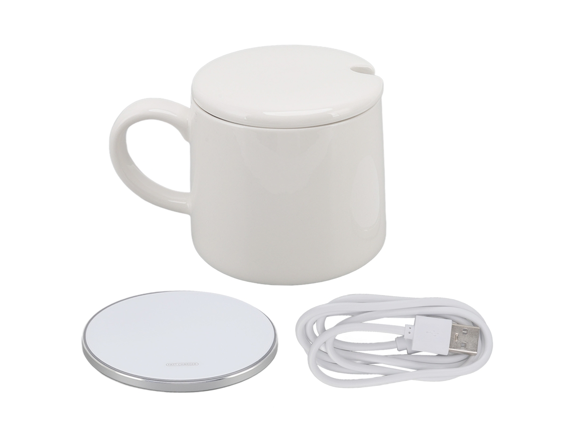 Calentador De Café Con Taza, 50 °c, Base De Carga Inalámbrica, Mesa Inteligente