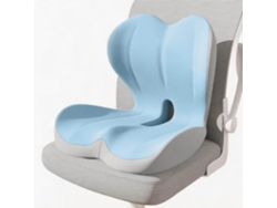 Almohadillas Para Silla Con Soporte Lumbar Chrui Ortopédica Con Respaldo 46x42x38cm (azul)
