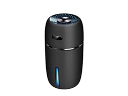 NEVEANCE Humidificador para coche con luz LED nocturna, minihumidificador alimentado por USB con luz LED nocturna de 7 colores, humidificador portátil para via