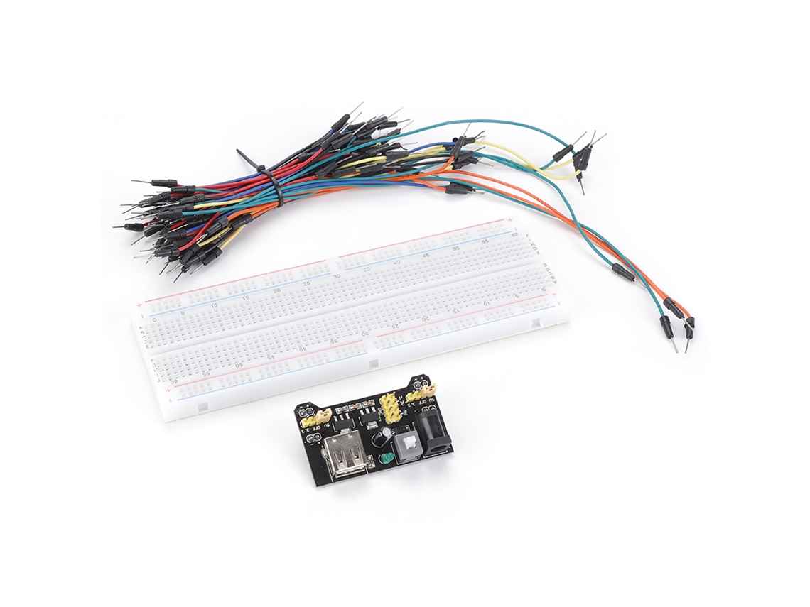 Placa de Ensayo Sem Solda com Alimentação 3.3v 5v e 65 Cabos S/MARCA