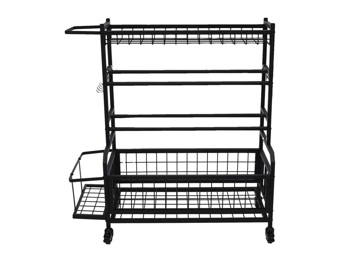 Soporte para mancuernas, diseño de 4 niveles, construcción de acero resistente, negro OEM