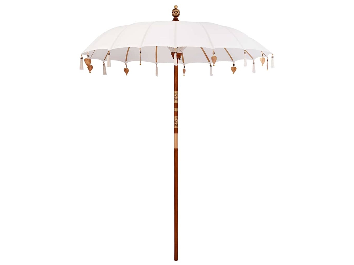 Sombrillas y parasoles Vidaxl Madera Crema X260 Cm ((180 190))