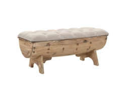 Banco Baul VIDAXL Crema Madera (103x51x44 cm)