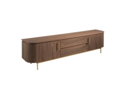 Mueble de TV ANGEL CERDA (220 x 45 x 55 cm - Hoja de Nogal - Negro )