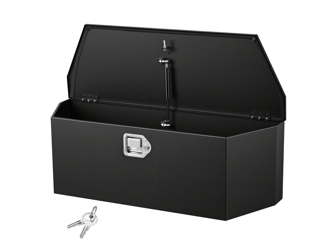 Vevor Caja Para Remolque Caja De Almacenamiento Para Herramientas De Acero 914 X 314 X 305 Mm Negro