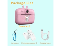 Cámara De Fotos Instantánea Para Niños, Cámara De Impresión Térmica Rosa Hd-S1 CHRUI
