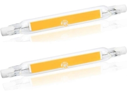 Rebe-bombilla Led R7s 78mm J78 Cob 5w 500lúmenes 2700k Blanco Cálido, Equivalente A 30w 48w 50w Halógena, Clase Energética A+ (2 Piezas)
