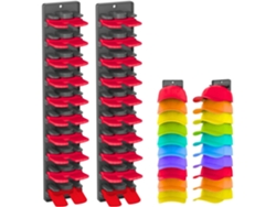 Juego de 2 soportes para gorras de béisbol con clips de resorte con capacidad para hasta 20 gorras.