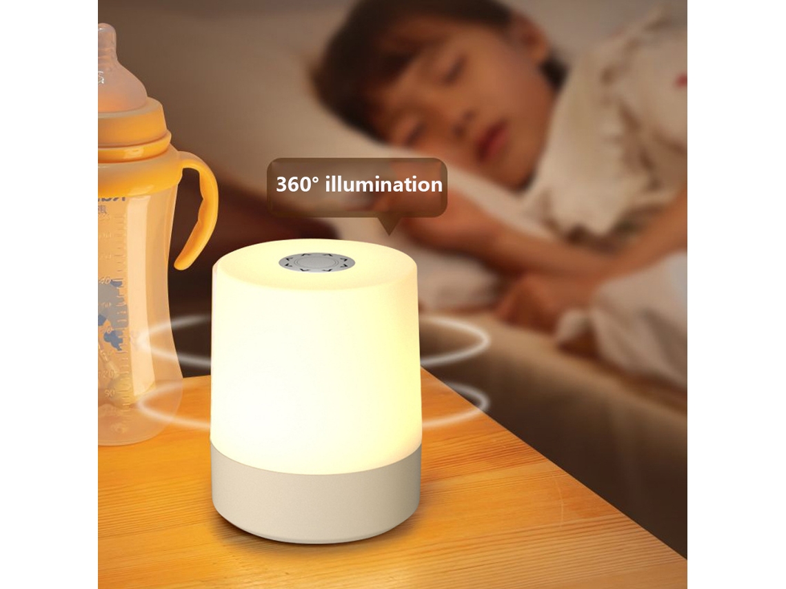 Lámpara de mesa recargable, luz nocturna, control remoto, batería recargable de 1200 mAh, 2 W, Chennnls