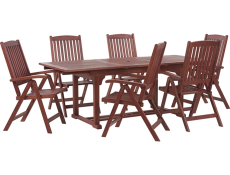 Conjunto de jardín de madera de acacia oscura BELIANI Toscana