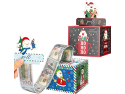 Juego de 2 cajas de regalo navideñas para dinero, organizador de dinero DIY con 100 bolsas transparentes Aeuzwr