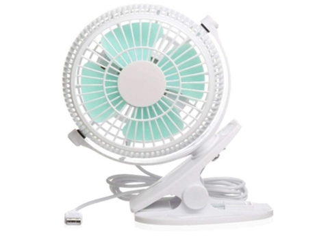 Mini ventilador USB con clip y ventilador de escritorio personal, mini ventilador de refrigeración portátil de 4 pulgadas, ventilador 360 de 2 velo...