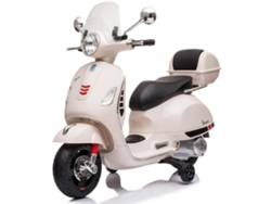 Scooter Eléctrico Para Niños Vespa Gt - Batería De 7.2v - 3 A 6 Años - Con Maletero - Blanco