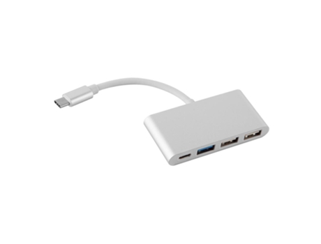 Hub CADORABO Iphone 13 (USB 3.0 - 4 Puertas - Plata)