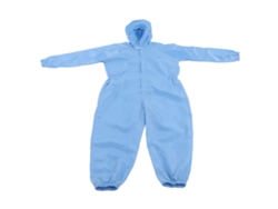 Macacão Antiestático Com Capuz Universal Limpeza Oficina Roupa Protetora Difusão De Poeira Azul Xl