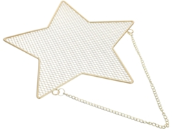 Elegante Ligero Organizador Joyas Metal Dorado Forma Estrella Colgar Pared Ideal Guardar Pendientes Colgantes