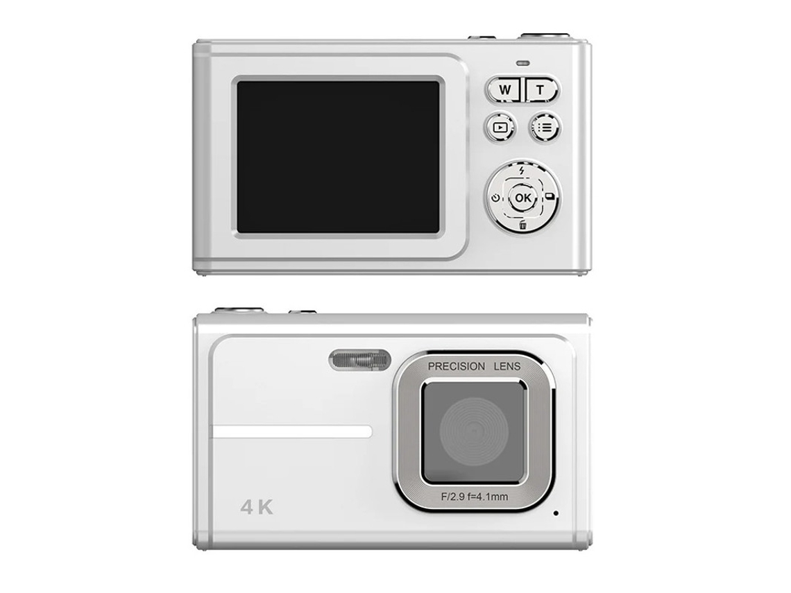 Cámara digital Yizhood CCD, estilo retro, 4K HD, tarjeta de memoria de 32 GB y batería recargable.