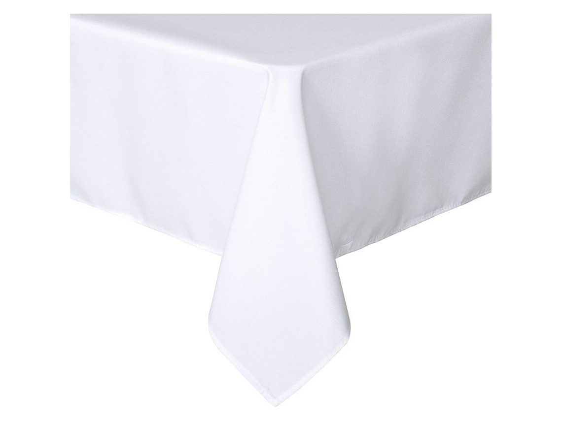 Rebe-mantel Cuadrado 54x54 Pulgadas De Poliéster Lavable Resistente A Manchas Y Arrugas Para Mesa De Comedor Fiestas Y Camping Blanco