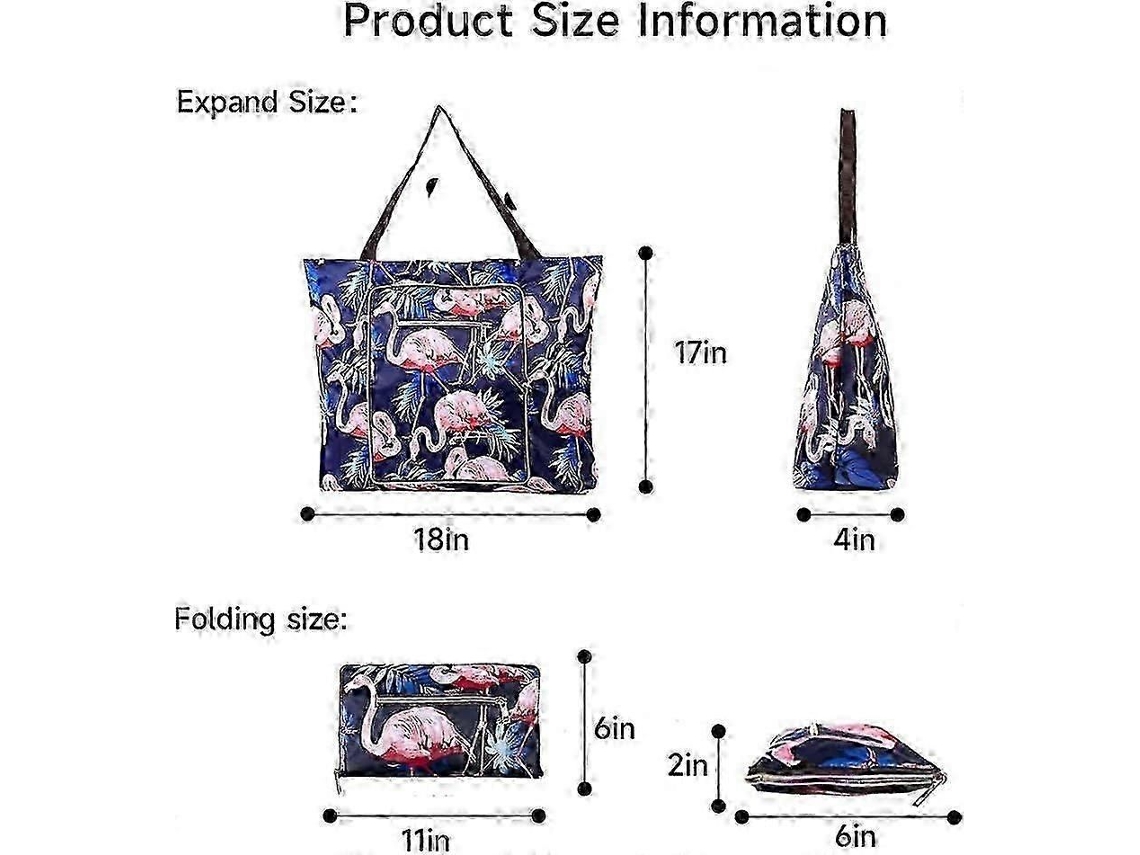 Bolso de playa grande plegable con cremallera, resistente a la arena, ideal para mujeres, perfecto para viajes y compras. Estampado de flamencos azules (2025).