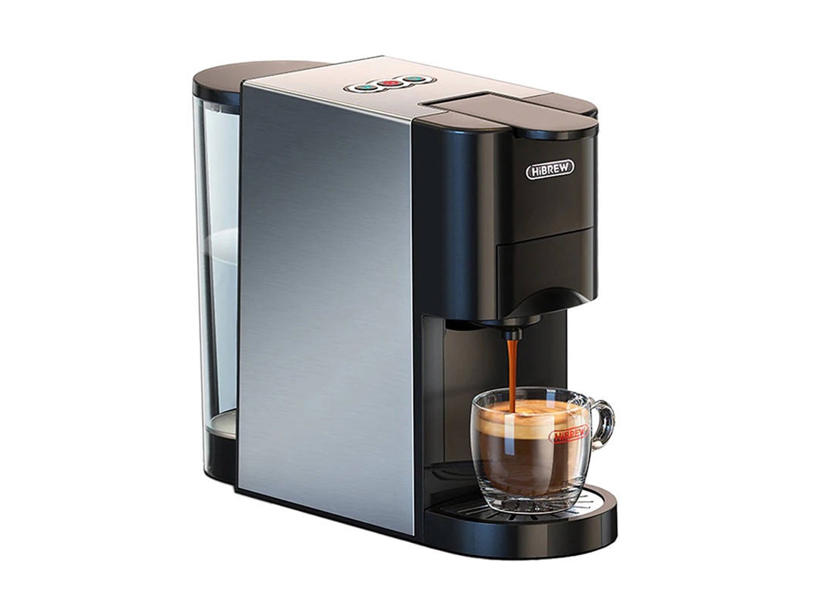 Cafetera de cápsulas Nespresso Hibrew 4 en 1 de 1450 W con función de leche e infusión
