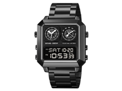 Reloj Skmei Para Hombre Con Doble Pantalla, Multifuncional, Resistente Al Agua Hasta 30 Metros Y Cronógrafo.