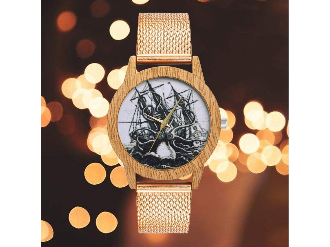 Reloj De Cuarzo Unisex Con Correa De Silicona, Dial Redondo, Puntero Dorado, Casual (rosa Dorado)