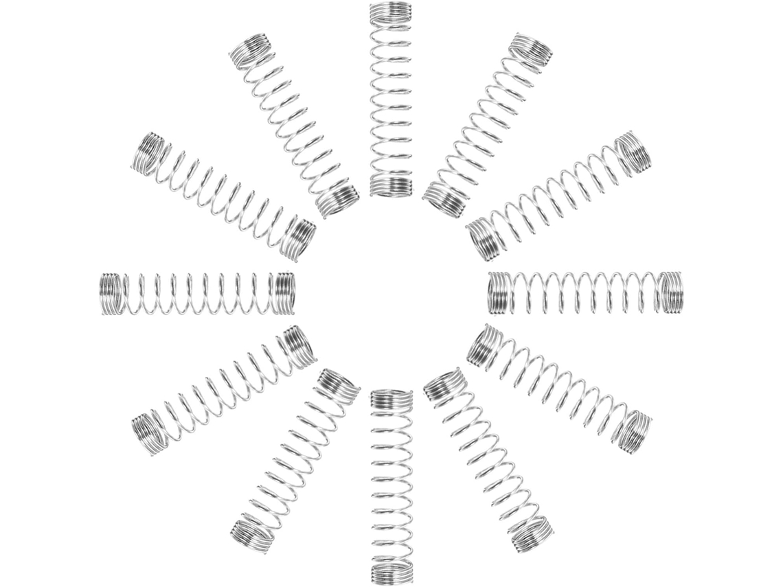 Muelles De Compresión Para Bolígrafos, 0,4 X 4,5 X 18 Mm, 200 Unidades, Acero Para Muelles Macizo.