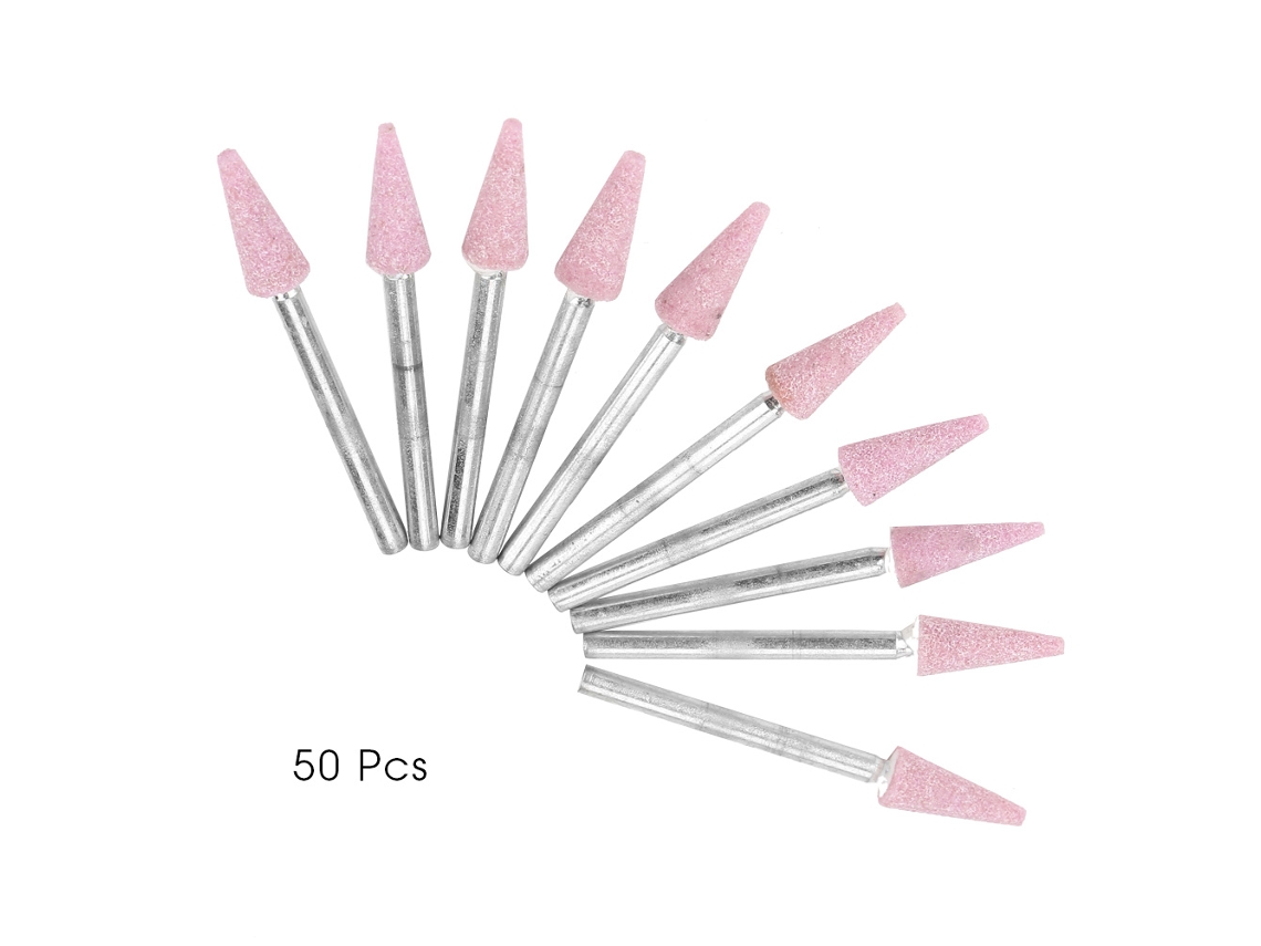 50 Cabezales De Pulido Cerámicos Cónicos Para Herramientas Rotativas (3*6 Mm)