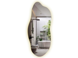 Espejo de pared asimétrico con luz LED sin marco Espelharte (45x100 cm - Luz neutra 4000K)