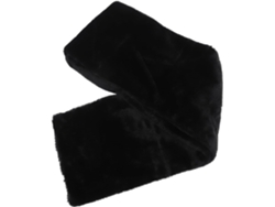 Bufanda De Piel Sintética Negra Suave Y Duradera Con Bolsillo Con Cremallera: Un Elegante Accesorio Para Mujer.