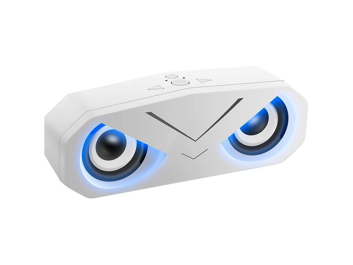 Altavoz Bluetooth 5.0 De 2000 Mah Con Subwoofer Y Luces Led, Sonido Estéreo Profundo, Blanco.