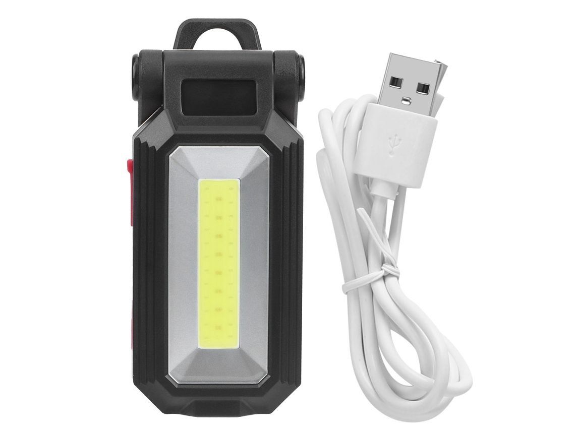 Rebe-lámpara De Trabajo Led Cob Plegable Con Imán Y Gancho Brillo Ajustable Recargable Usb Para Reparaciones Al Aire Libre W560