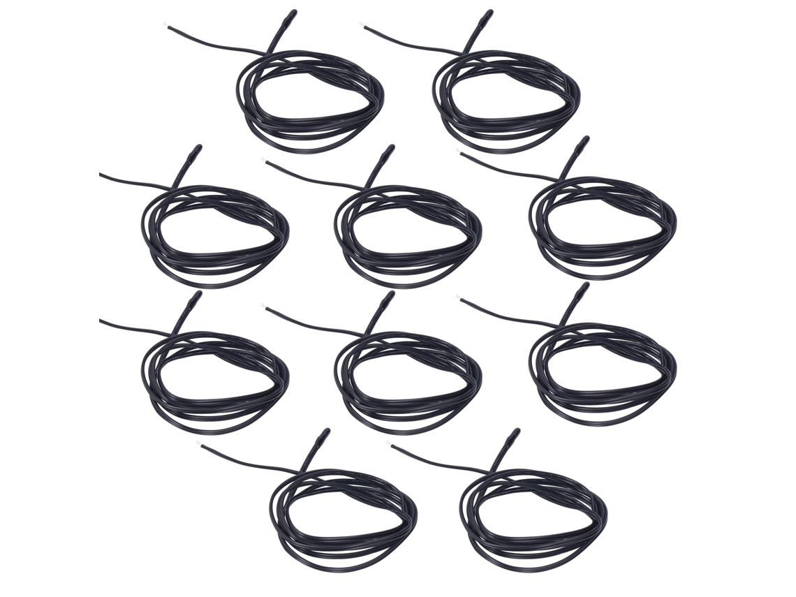 2026dz-10pcs Sensor termistor Sonda de temperatura NTC 1m10k B3950 Epoxi PVC Alta precisión para electrodomésticos