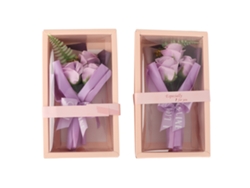 2 Rosas de Jabón Artificiales para Decoración de Regalo