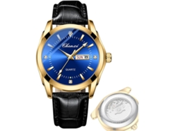 Reloj De Pulso Masculino Clásico Analógico De Cuarzo Lujoso Deportivo Impermeable Luminoso Con Calendario Doble Y Pulsera En Pele Yuysan