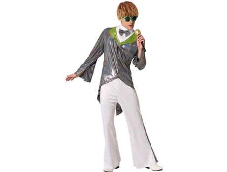 Disfraz de Hombre ATOSA estrella de rock plateada (Tam: XL)