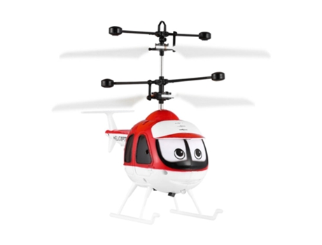 Rc Plane Helicopter Dibujos Animados Control Remoto Sensor Infrarrojo Aviones Drone Para Niños Rojo