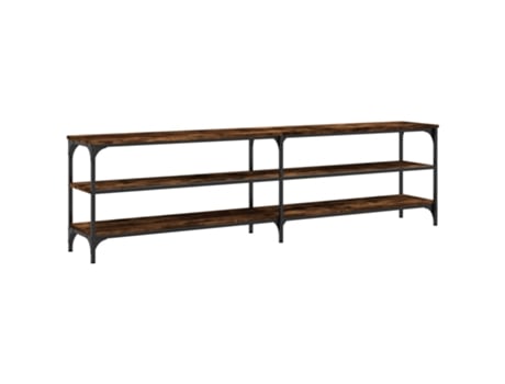 Maison Exclusive - Mueble TV metal y madera contrachapada roble humo 180x30x50cm