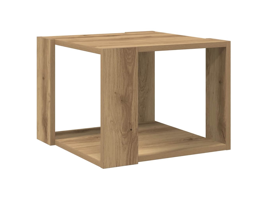 Mesa de centro de madera de roble artesanal, MAISON EXCLUSIVE, 40x40x30 cm