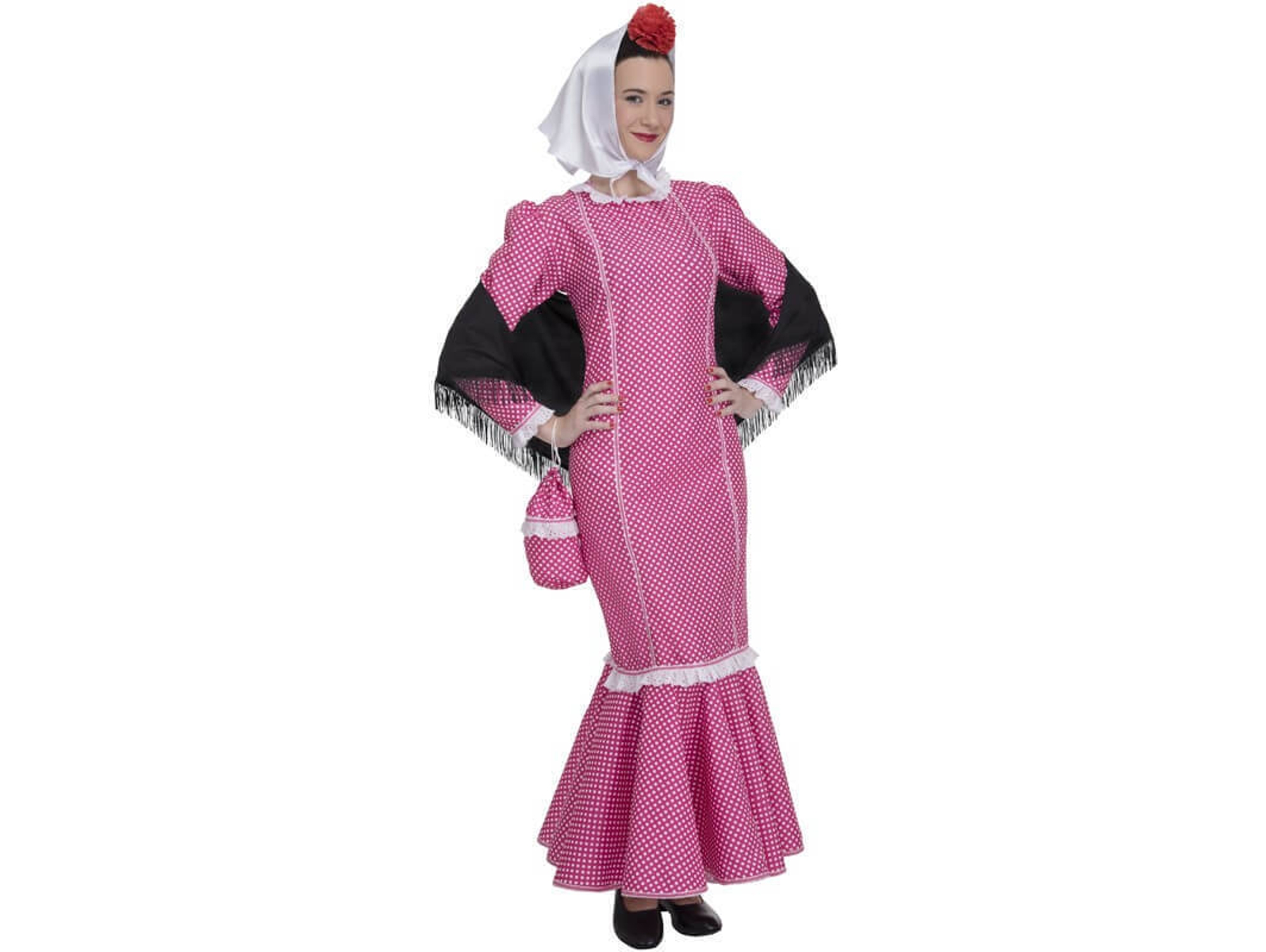 Disfraz de Mujer DISFRAZZES Chulapa Rosa (Talla: M/L)