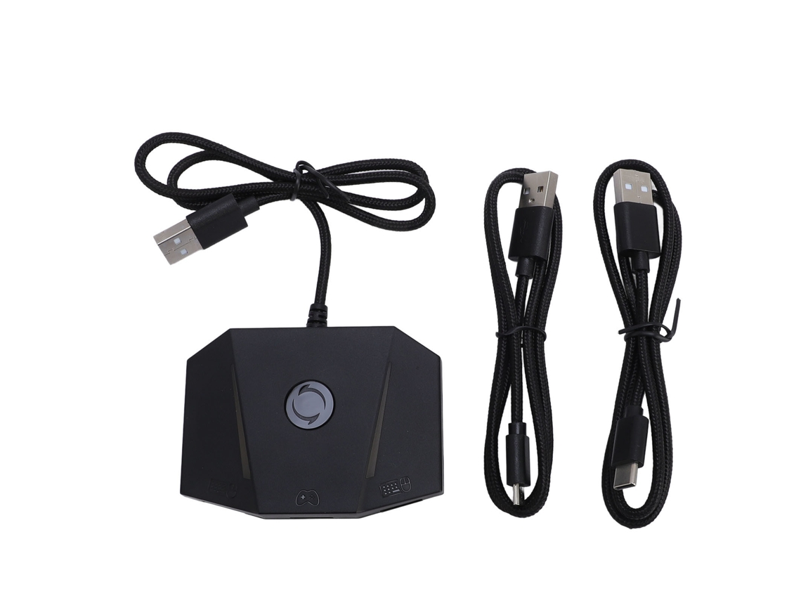Adaptador Convertidor De Ratón Y Teclado Para Consola Xbox/s Switch Con Control Por Aplicación E Iluminación Rgb.