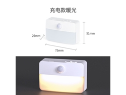 Lámpara con sensor de cuerpo humano, batería, sensor inteligente, luz nocturna T050b, modelo recargable de 500 mAh, luz cálida, 3 luces Chennnls