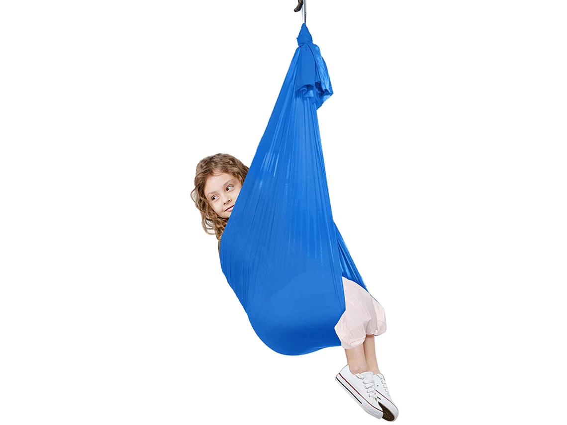 Hamaca De Trampolín Infantil, Columpio Sensorial Para Niños, Yoga En Interiores/exteriores, Fitness En Casa, Azul Oscuro