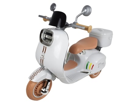 TWINLY Moto Eléctrica para niños SCOOTLY Motocicleta Infantil con Mando a Distancia- Cargador y batería 6V hasta 40min Acelerador de Pedal Maletero...